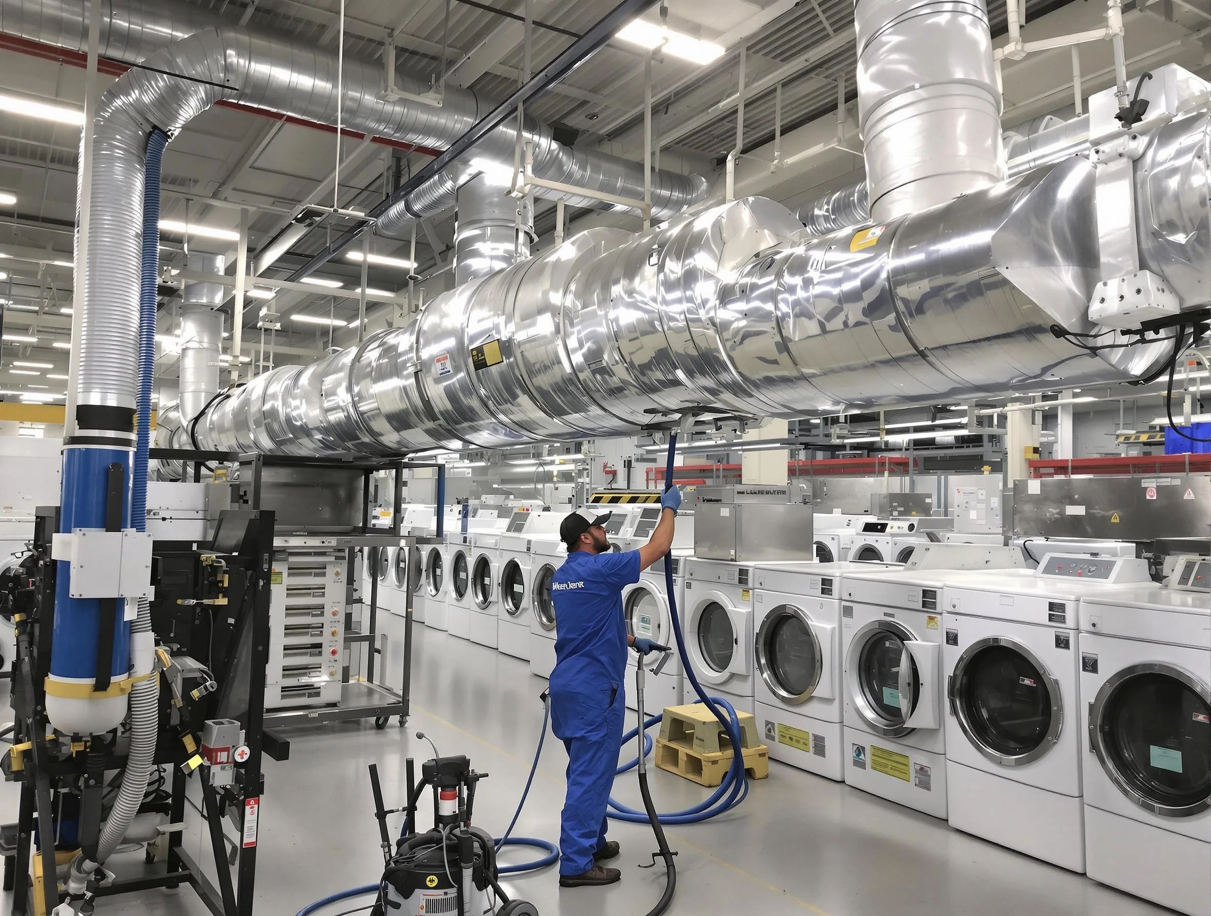 Lawrenceville Dryer Vent Cleaning team performing heavy-duty industrial dryer vent cleaning in Lawrenceville